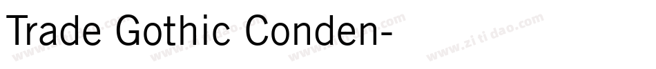 Trade Gothic Conden字体转换
